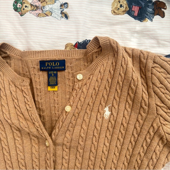 Ralph Lauren Tan Cardigan - Picture 2 of 4